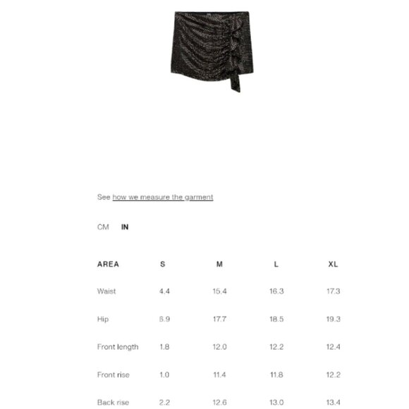 NEW! Zara | Metallic Frill Skort In Black/Aged Gold - Picture 13 of 15
